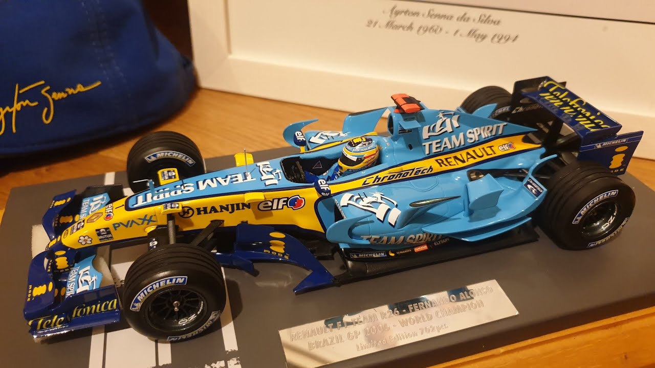 1/18 Fernando Alonso 2006 Brazilian GP - Renault R26 - Minichamps F1 Diecast Review