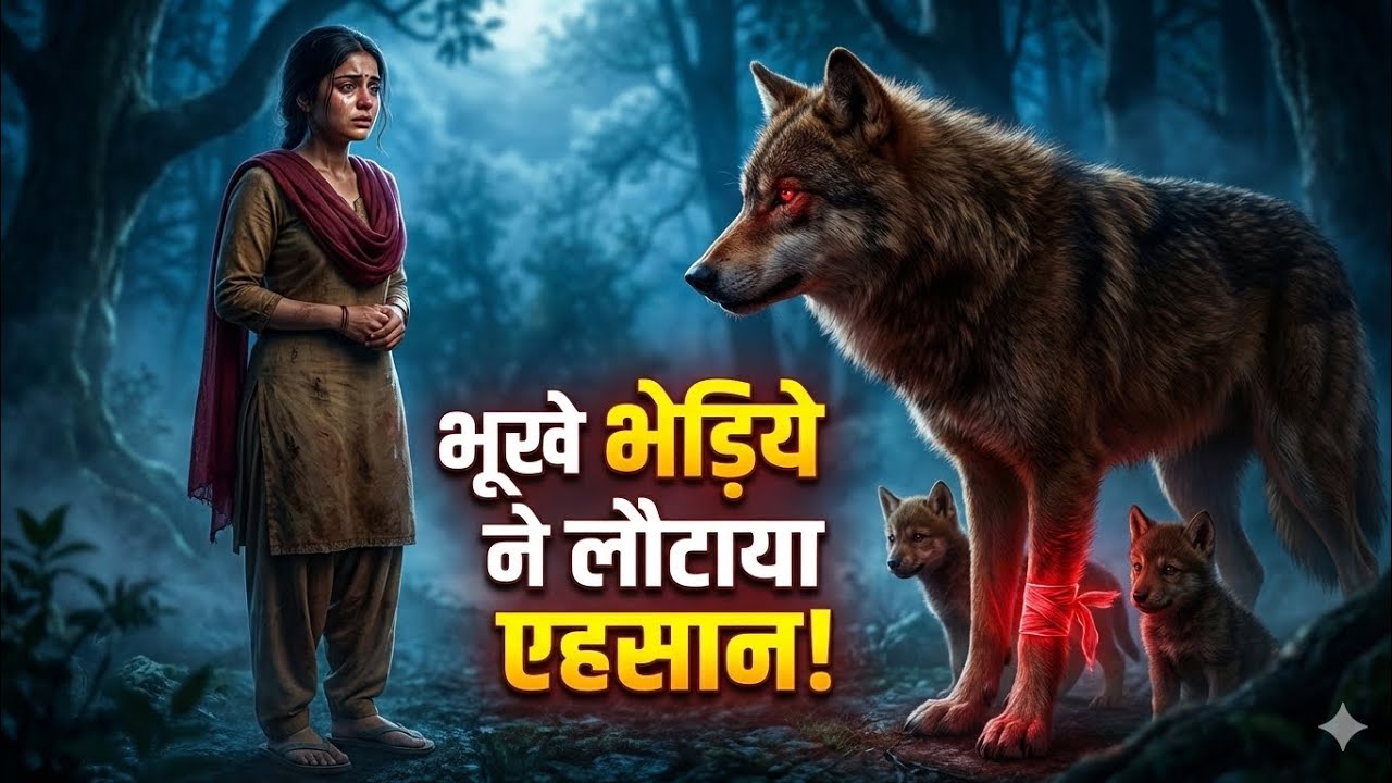 “The hungry wolf returned the favor 😱 | A story of true humanity about an orphan girl | A heart t...
