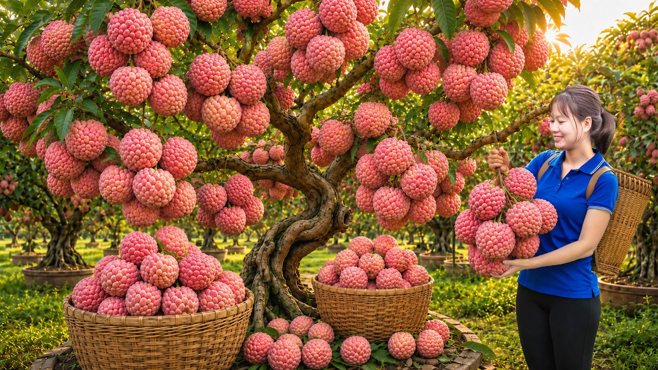 Harvesting 200KG Rare Red Custard Apples & Selling At Market | Discovering Rare Fruits In Wilderness