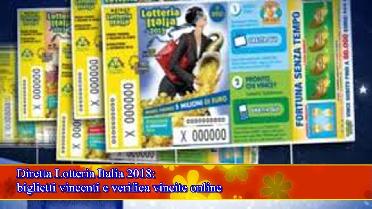 Diretta Lotteria Italia 2018:  biglietti vincenti e verifica vincite online