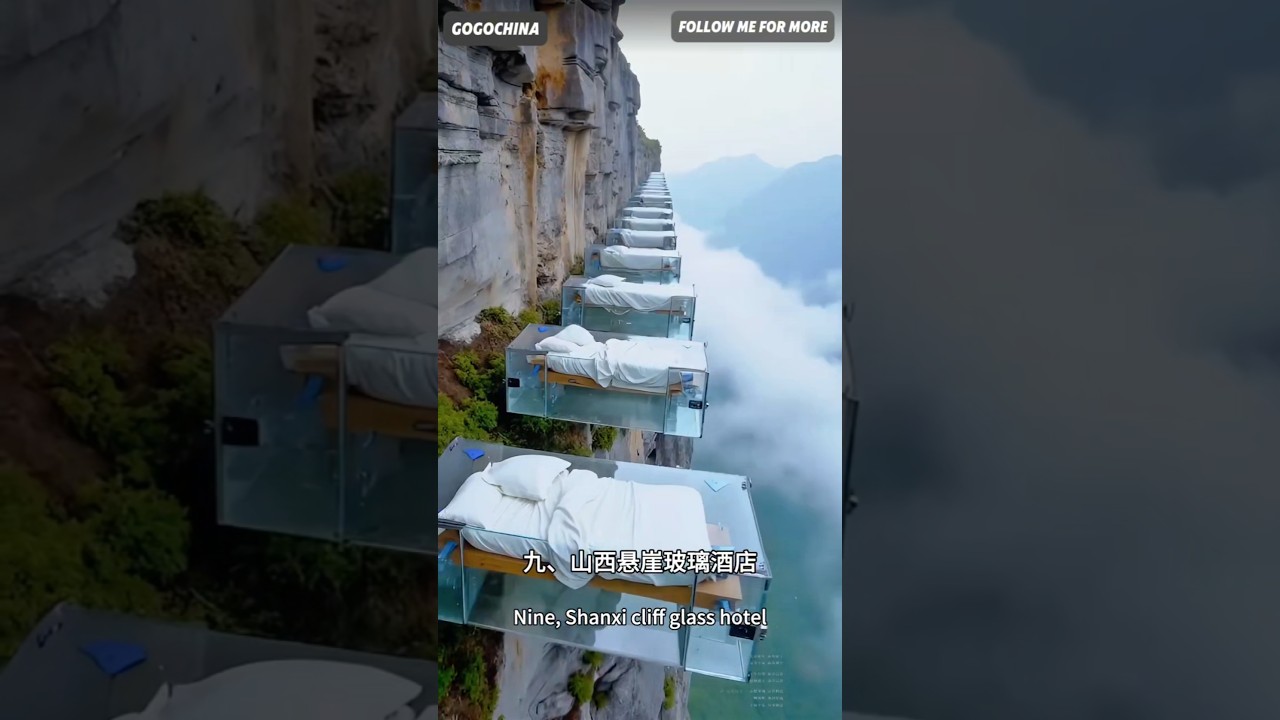 Top 10 Cliff Hotels in China You Must See to Believe! 🌄🏨#Chinatravel #cliffhotelsChina