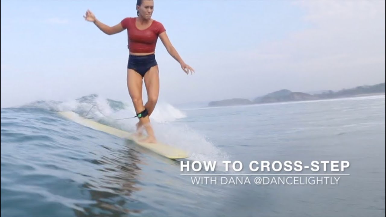 How to cross-step on a surf longboard PART 1. Ninefoot studio with Dana Hamann @dancelightly_
