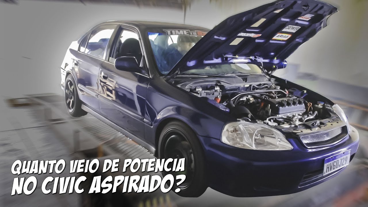 CIVIC ASPIRADO NO DINAMOMÊTRO! 🔥 Finalizamos o projeto aspirado agora vamos de turbo!!