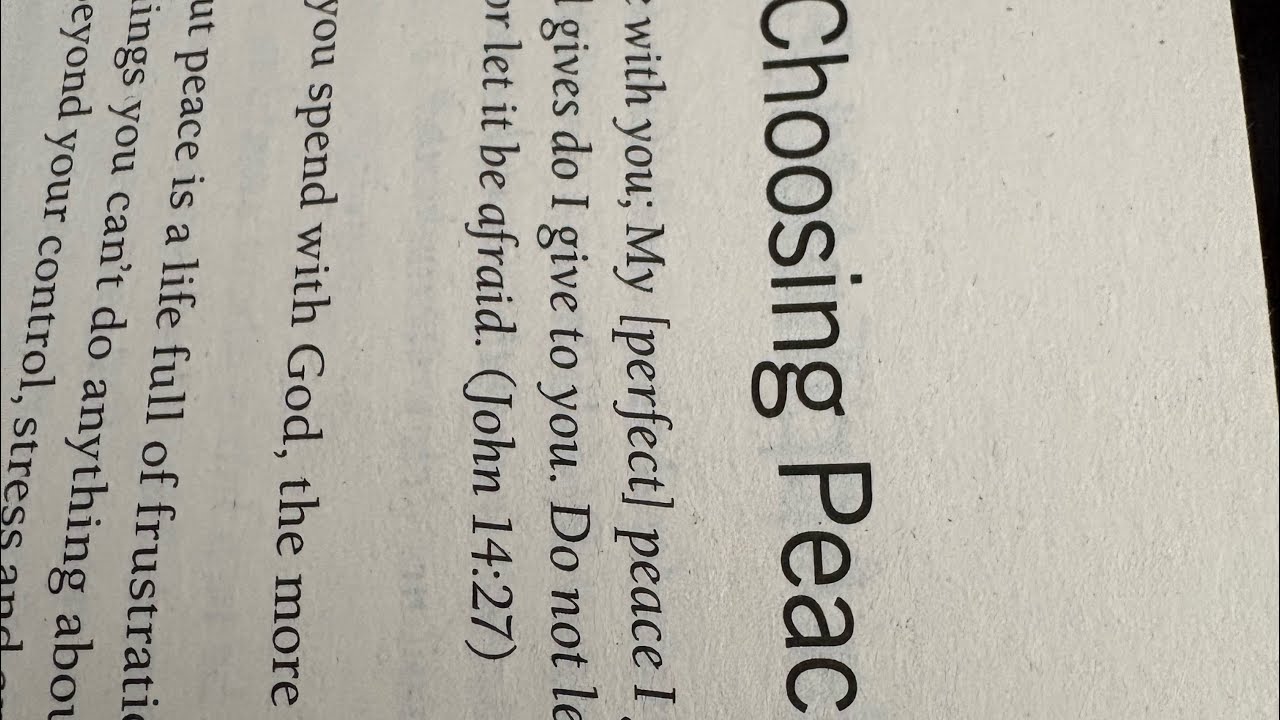 Day 56- Choosing Peace- Authenticanswers 