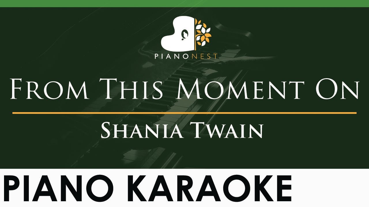 Shania Twain - From This Moment On - LOWER Key (Piano Karaoke Instrumental)