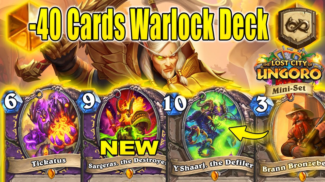 -40 Cards Warlock Eating & Burning 13.0 Deck At The Lost City of Un'Goro Mini-Set | Hearthstone