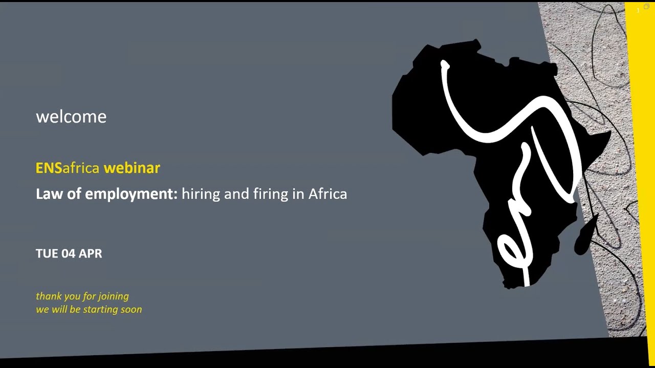 webinar | law of employment: hiring and firing in Africa