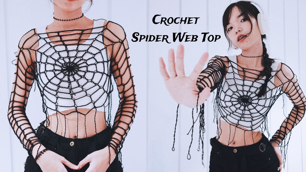 Crochet Spider Web Top Tutorial | Chenda DIY