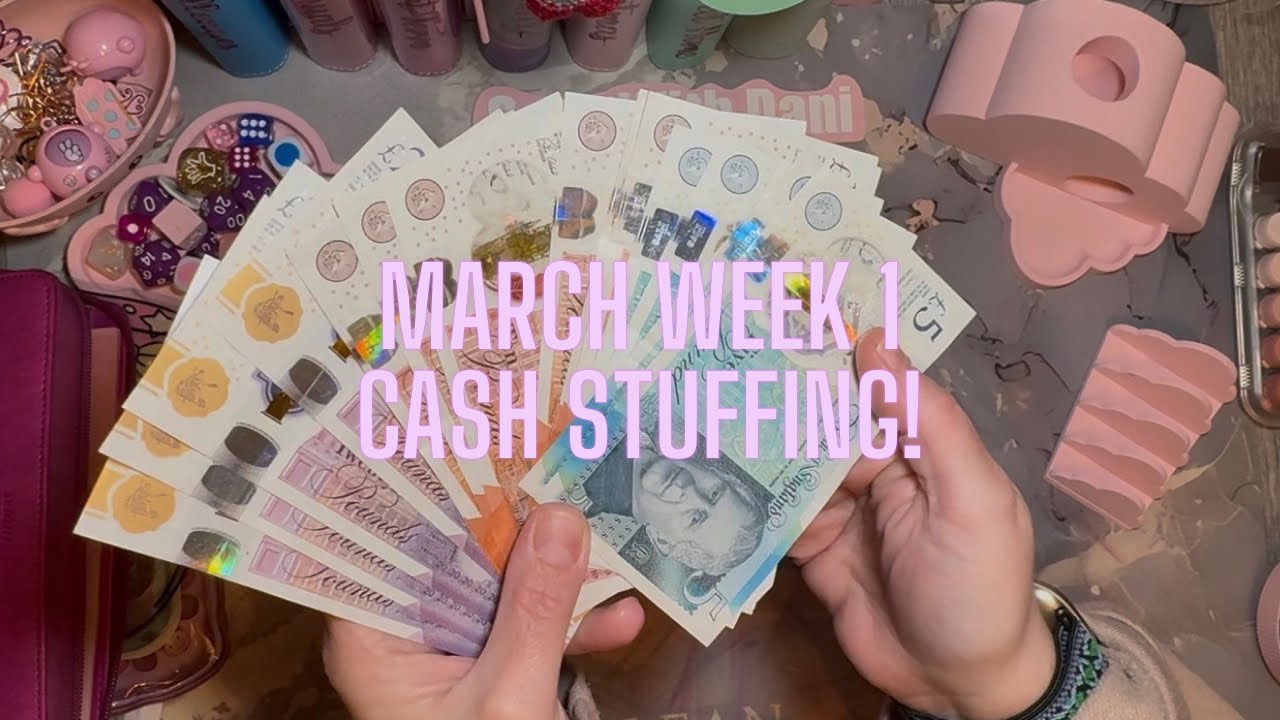 Cash stuffing for week 1 of March! Come budget with me! ☺️💕