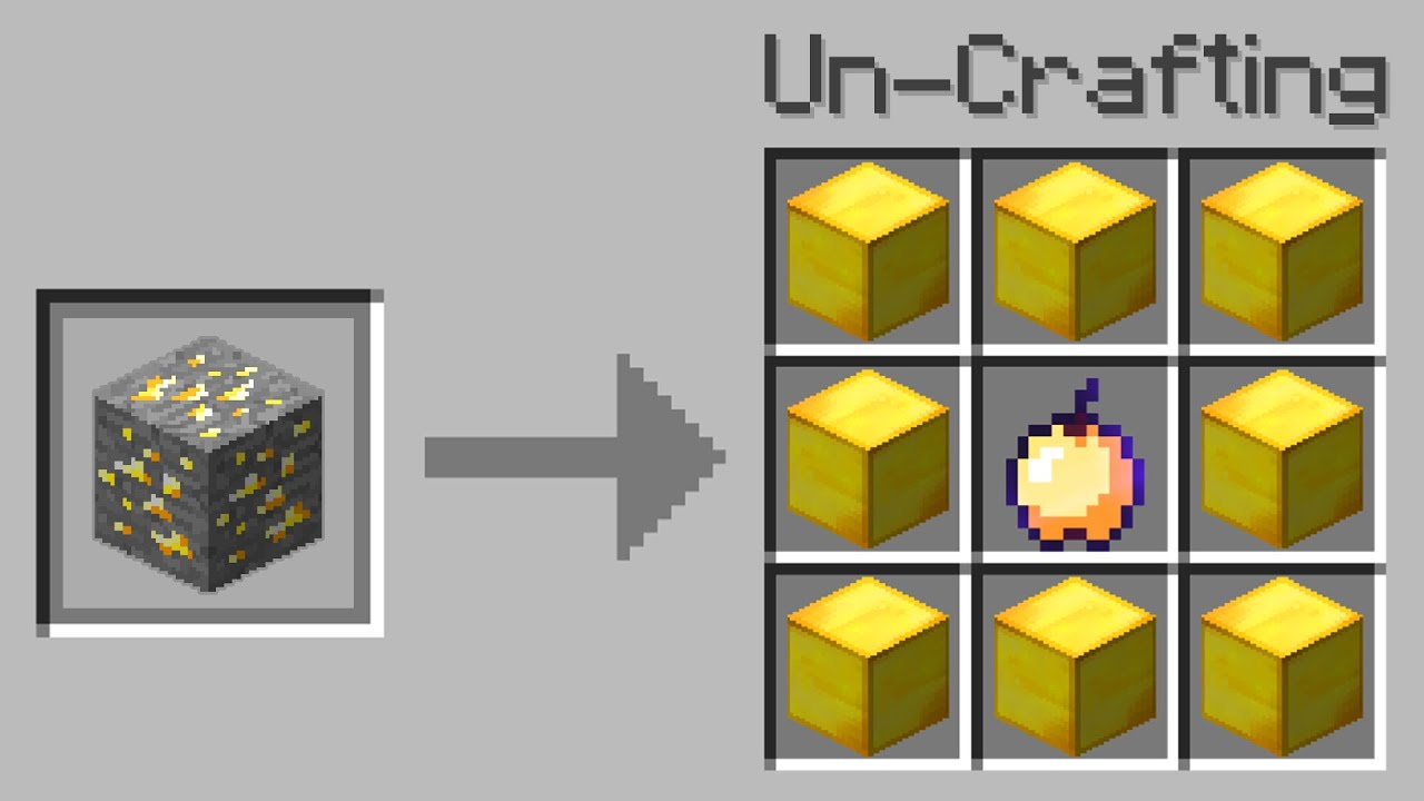Minecraft UHC but the crafting is reversed...