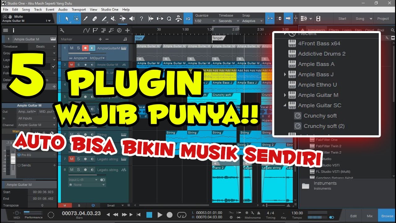5 Plugin Pengganti Alat Musik yang Wajib Punya Software Recording | Studio one 4 [ Download ]