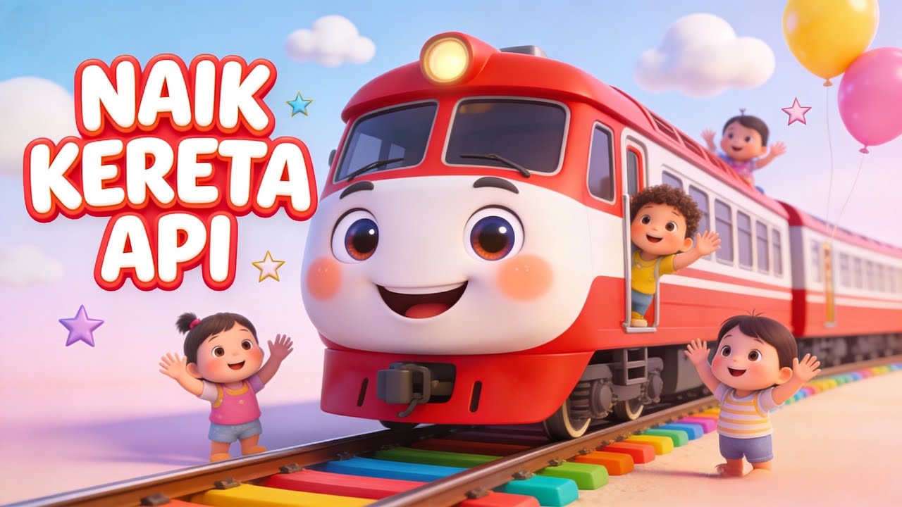 Lagu Anak - Naik Kereta Api | 🎵 Kereta Lucu Tut Tut Tut 🚂
