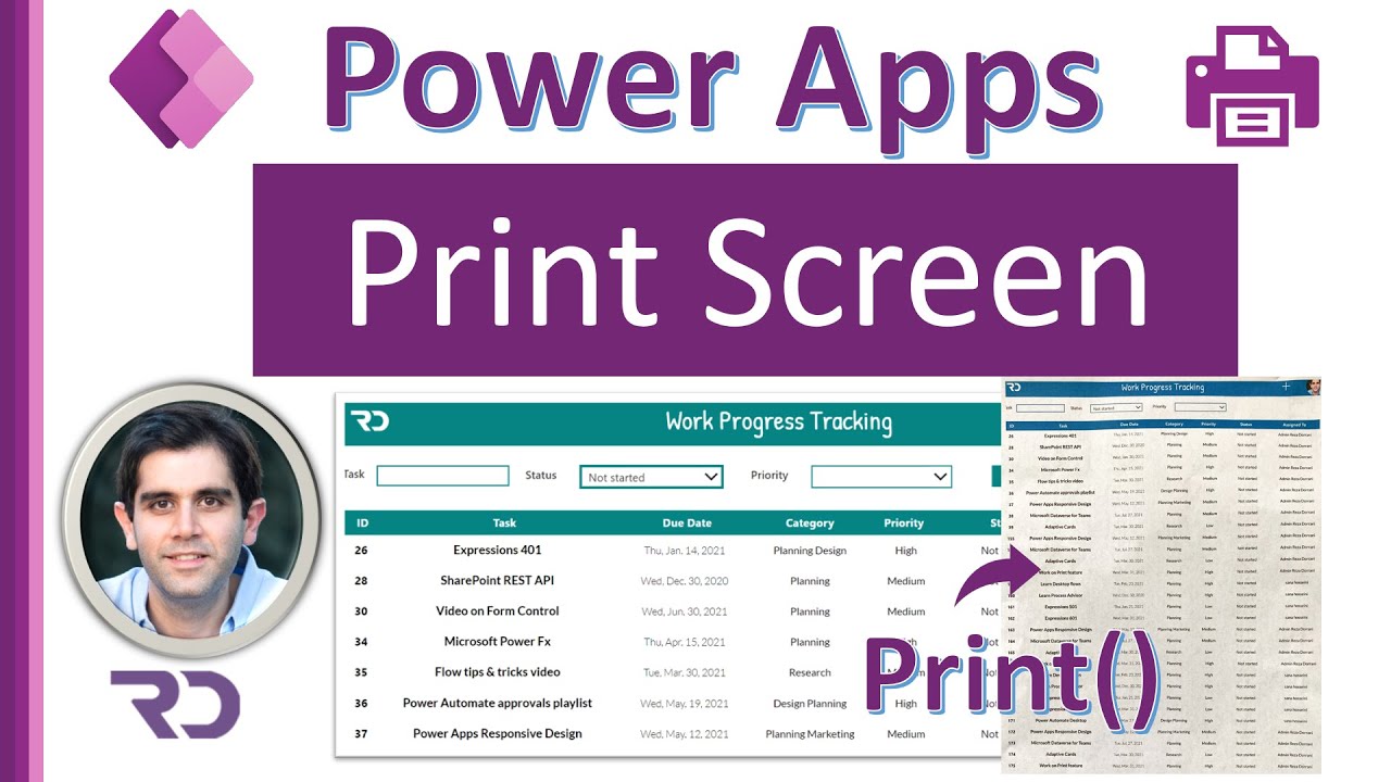 Print Screen in Power Apps - Print Form & Gallery