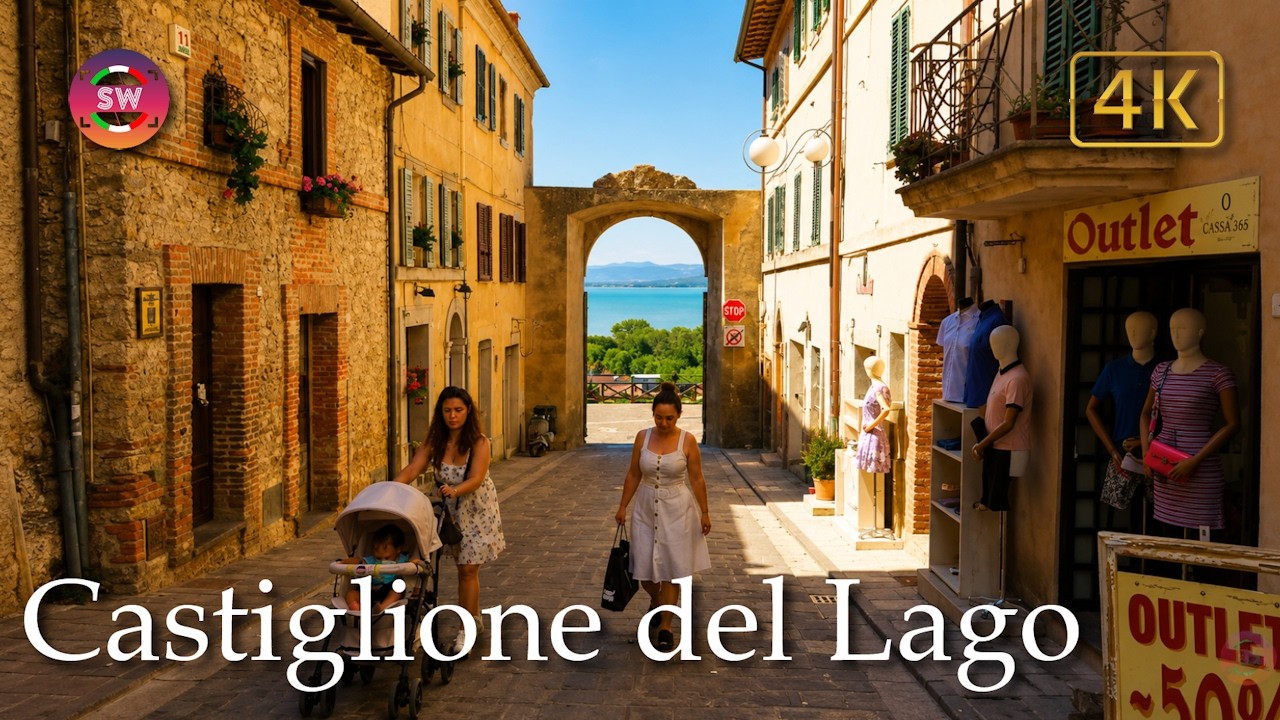 Castiglione del Lago (Umbria), Italy【Walking Tour】4K