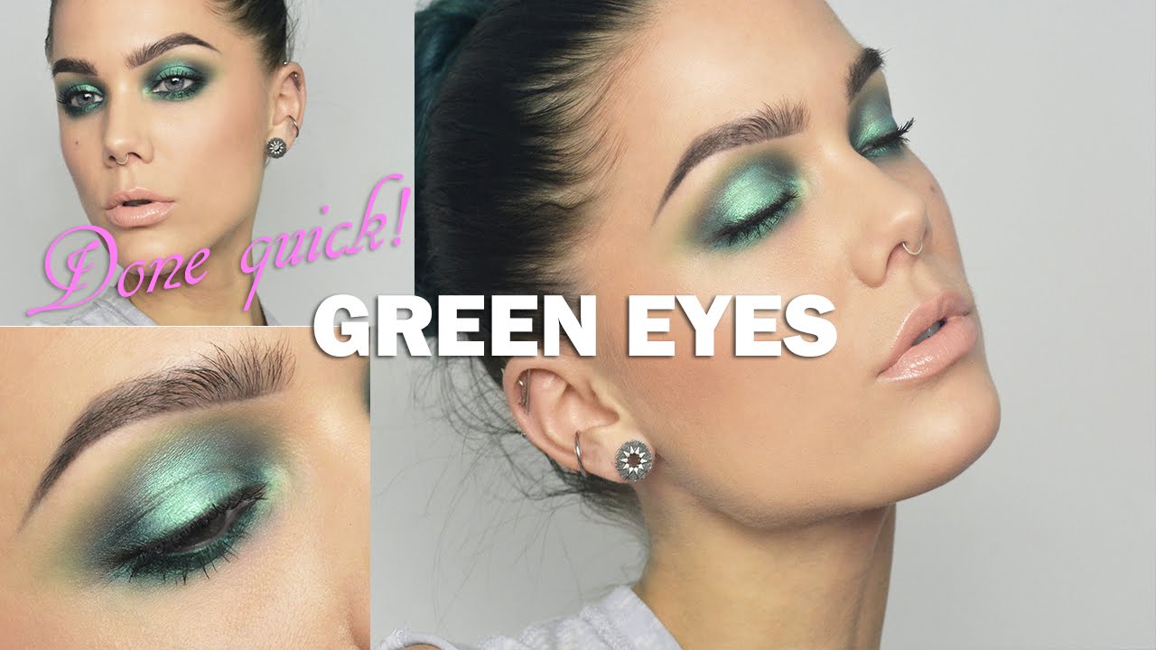 Green make up - Linda Hallberg make up tutorials. Done quick