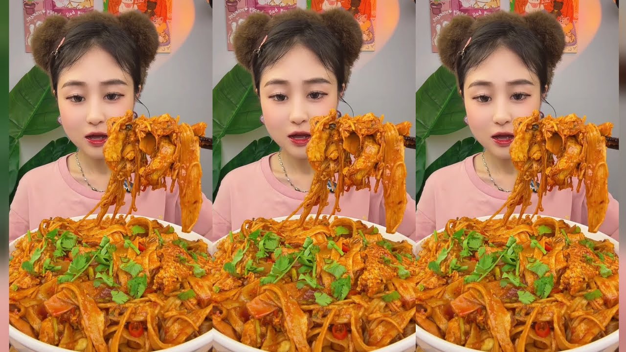 Yummy #23 , Chinese mukbang, Spicy Noodles huge feast! 🍜 & Dumpling Soup 🍲🍝