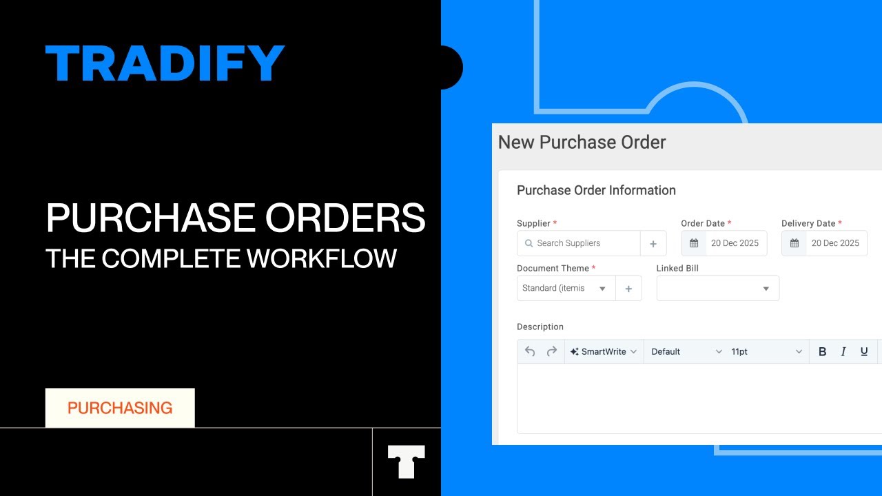 Purchase Orders in Tradify: The Complete Workflow