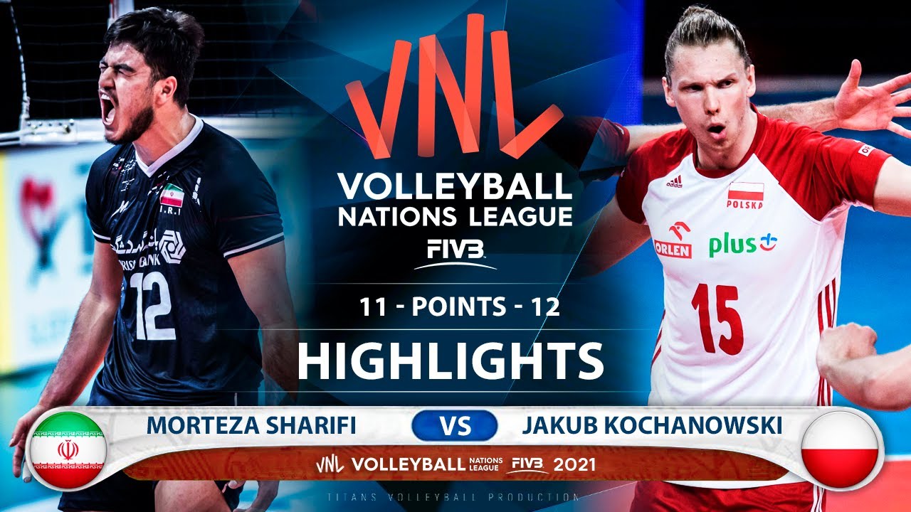 Iran vs Poland | VNL 2021 | Highlights | Morteza Sharifi vs Jakub Kochanowski