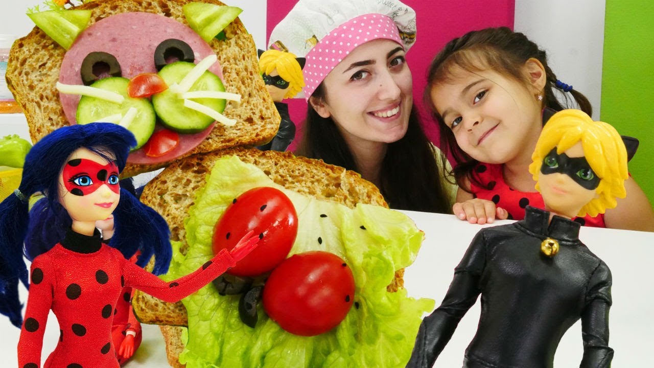 Uğur Böceği ve Kara Kediyi doyuruyoruz. Mini Mutfak