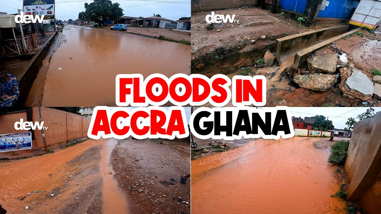 Floods in Accra Ghana caused by a heavy rainfall - Rockies - Tantra - Mile 7