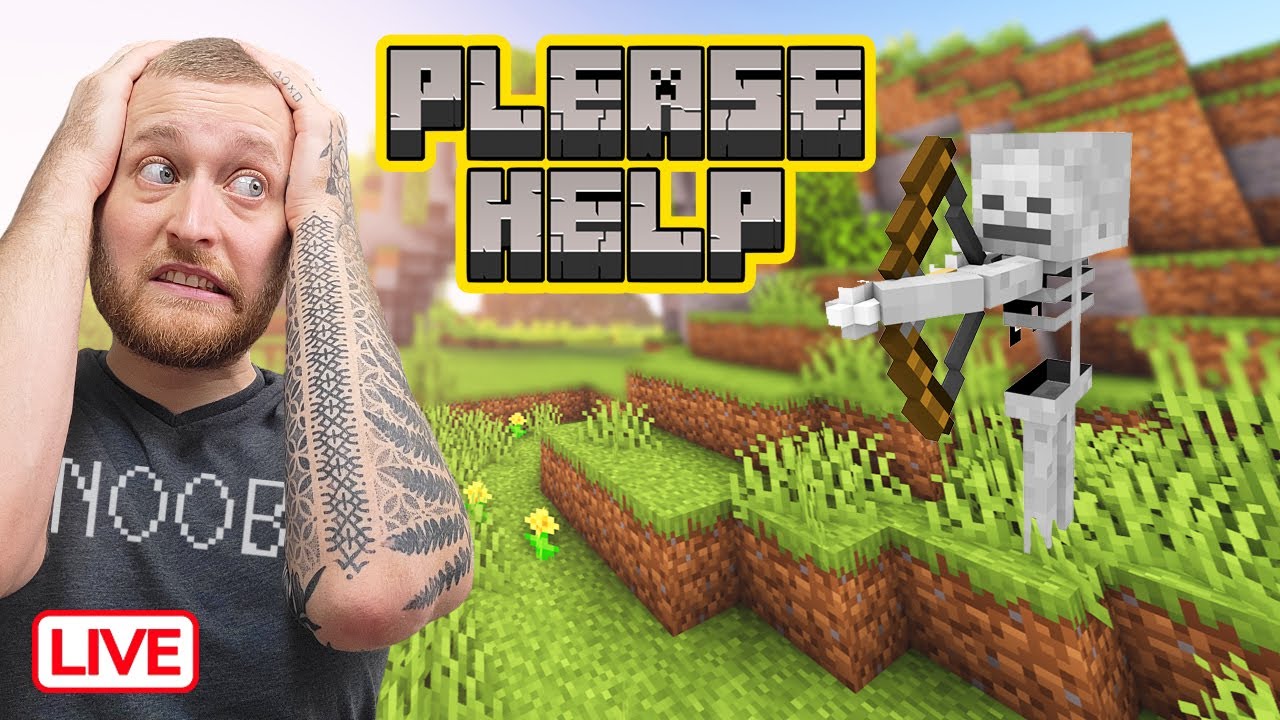 🔴 LIVE - Gamer plays MINECRAFT for the first time! (pt 10) (NOOB NEEDS HELP!)