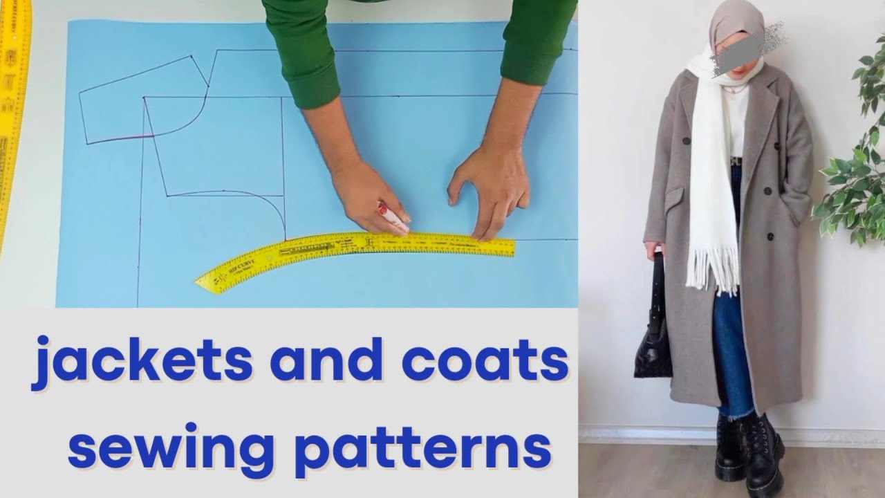 طريقة عمل باترون جاكيت شتوي لأي مقاس | خياطة مونطو شتوي | الجزء الاول | Sewing