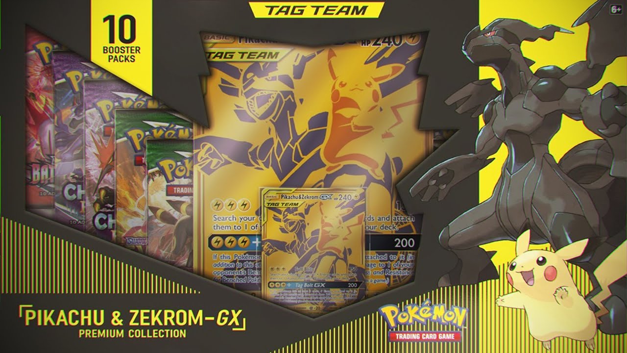 Opening Gold Pikachu Zekrom GX Premium Collection GameStop Exclusive. Is it worth it? unbox Review