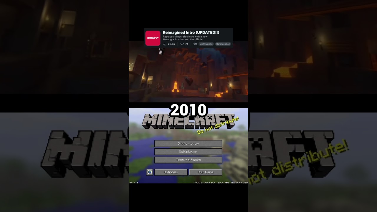 Minecraft 2010 vs 2030 Reimagined Intro