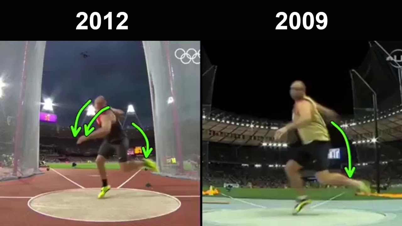 Robert Harting Discus Comparison 2009 vs 2012