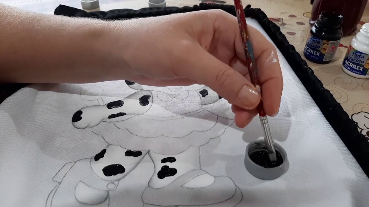 COMO PINTAR VAQUINHA(PINTURA EM TECIDO)