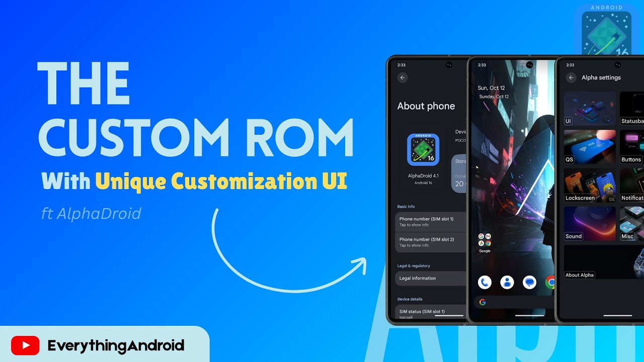 Android 16 Custom ROM with Amazing Ui/Customizations 🔥🔥 ft. AlphaDroid is here!
