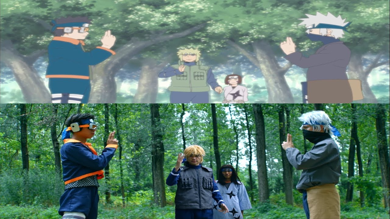 Kakashi vs Obito Anime vs Live Action By 翻拍小分队 Remake Squad fanpaixiaofendui