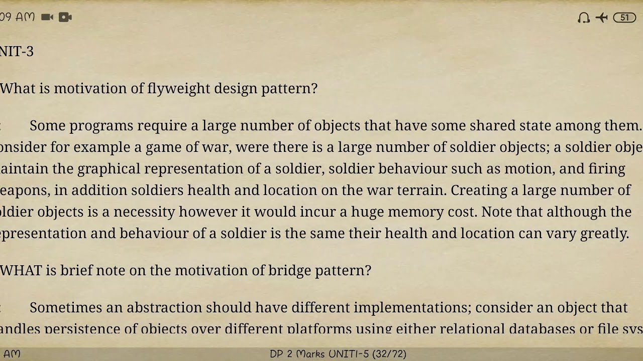 Design patterns||UNIT 3||2 Marks Questions