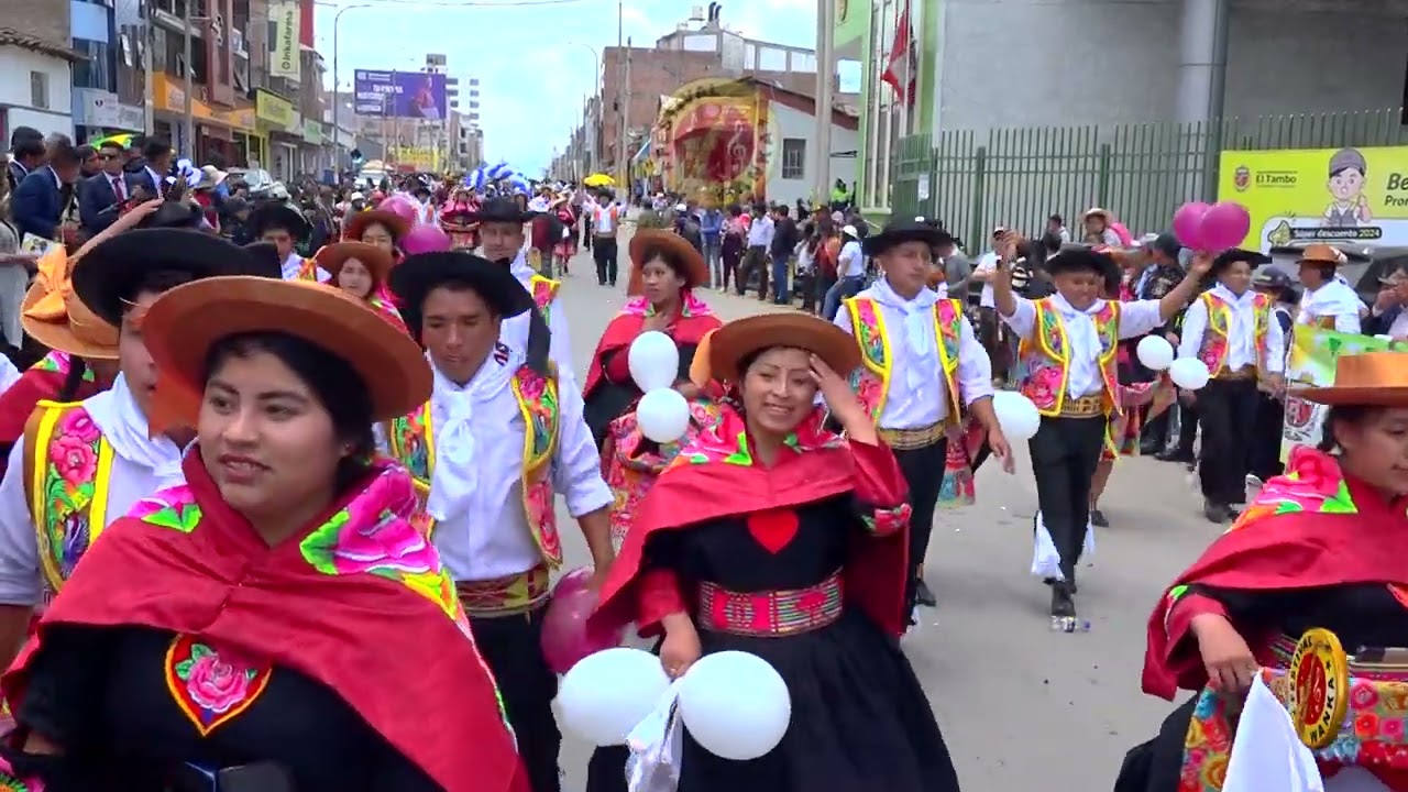 Huaylasrh Huaytapallana el Tambo 2024 pasacalle con los mejores conjuntos Antguo  y Moderno