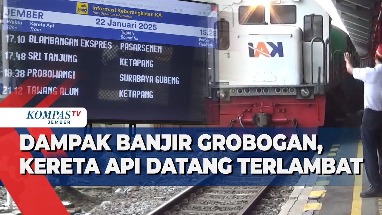 Banjir Bandang Grobogan Rusak Rel, Perjalanan Kereta Tertunda hingga 4,5 Jam