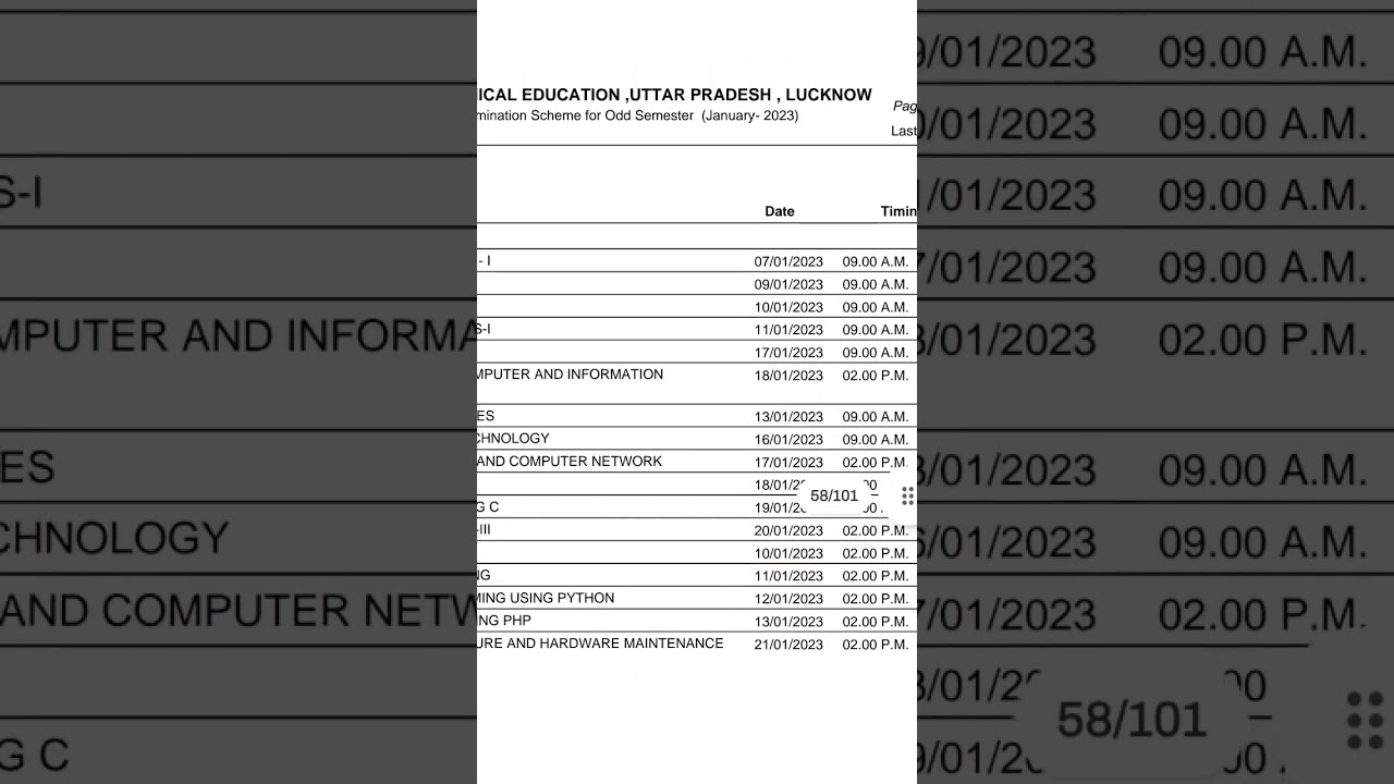 polytechnic 1st sem exam date 2023 #exam preparation