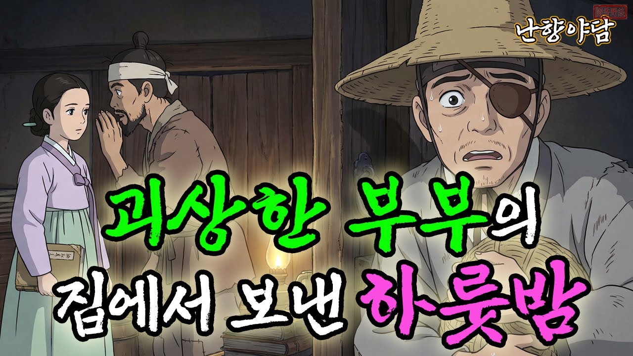 비오는 날 밤 괴상한 부부네 집에서 하룻밤을 보낸 나그네가 놀라 자빠진 이유!