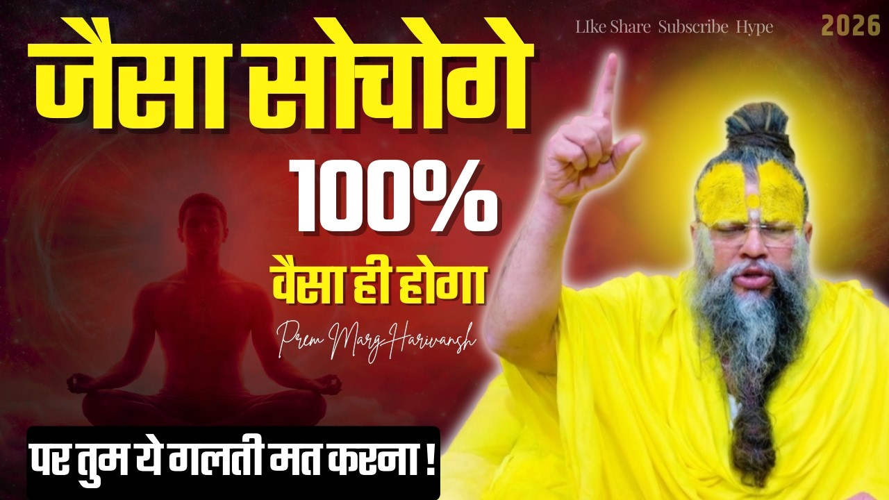 “ जैसा सोचोगे 100% वैसा ही होगा | मन की शक्ति से बदल जाएगा जीवन ” #premanandjimaharaj #viral