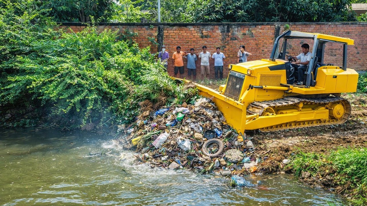 Amazing New Complete To Build New House By 5 T Truck Dumping & Bulldozer Pushing Soil