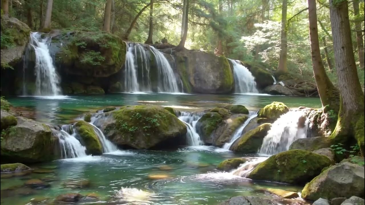 🎹 7 Hours of Piano & Waterfall Ambience 💧 | Focus, Study & Stay Calm