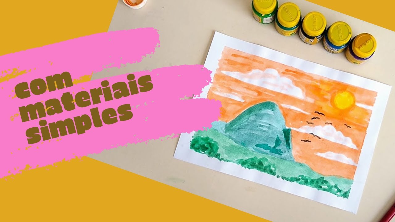 EFEITO AQUARELA COM GUACHE | com materiais básicos - Sala de Arte