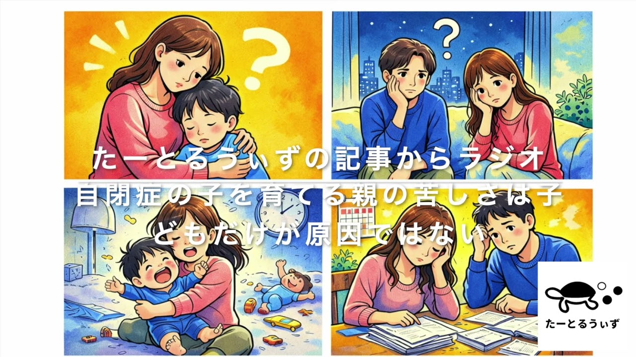 自閉症の子を育てる親の苦しさは子どもだけが原因ではない・発達障害ニュースのたーとるうぃずの記事からラジオ