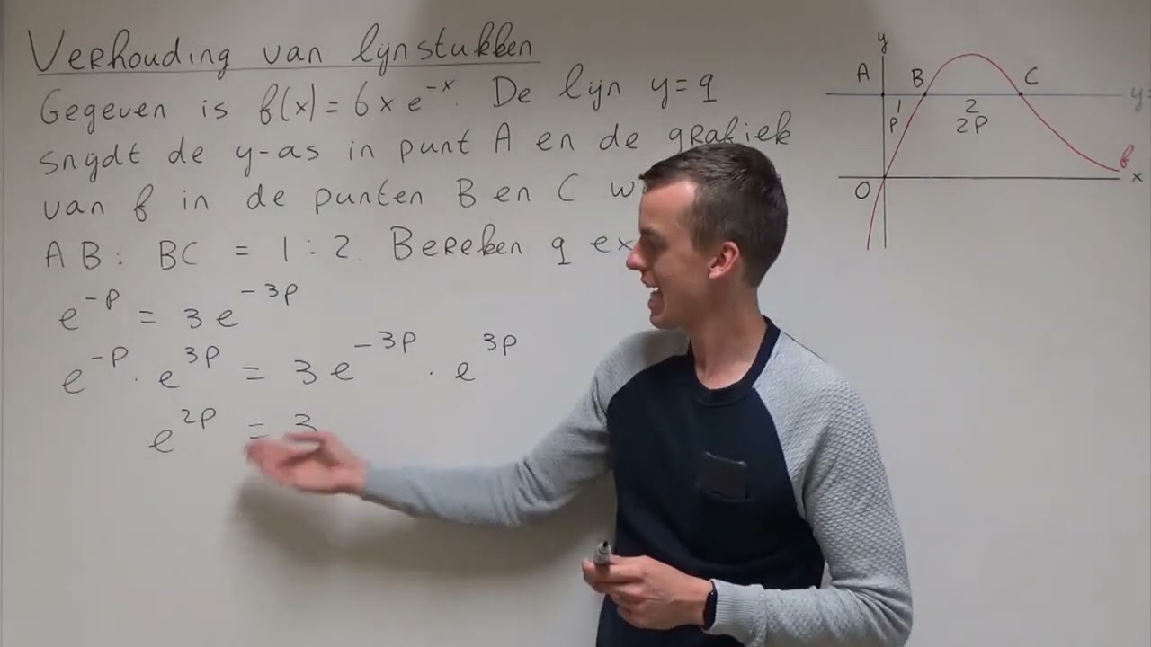 Verhouding van lijnstukken (VWO wiskunde B)