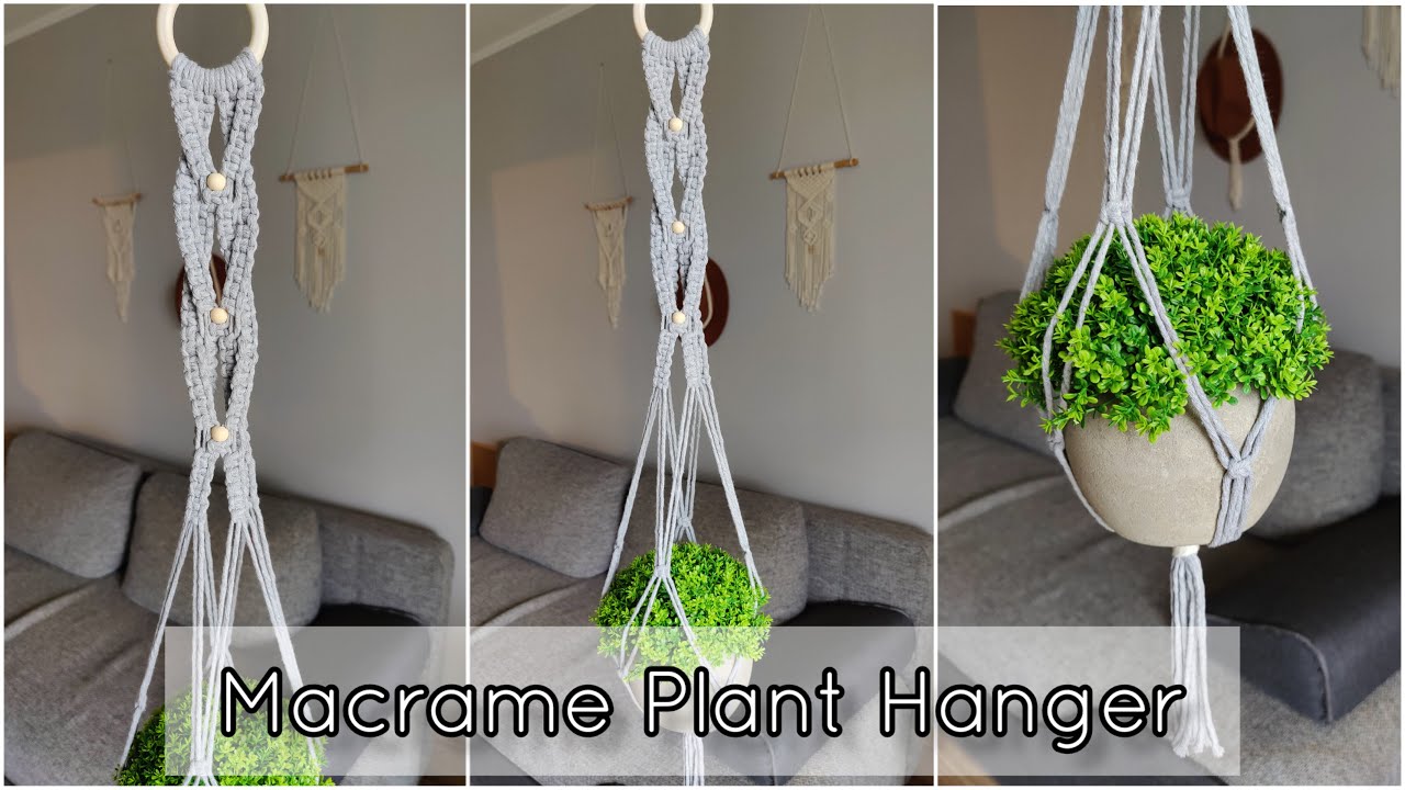 DIY MACRAME PLANT HANGER TUTORIAL FOR BEGINNERS | Kwietnik ze sznurka MAKRAMA | Macrame Project