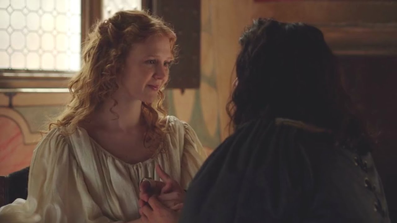 Cesare's surprise visit to Lucrezia (Borgia)