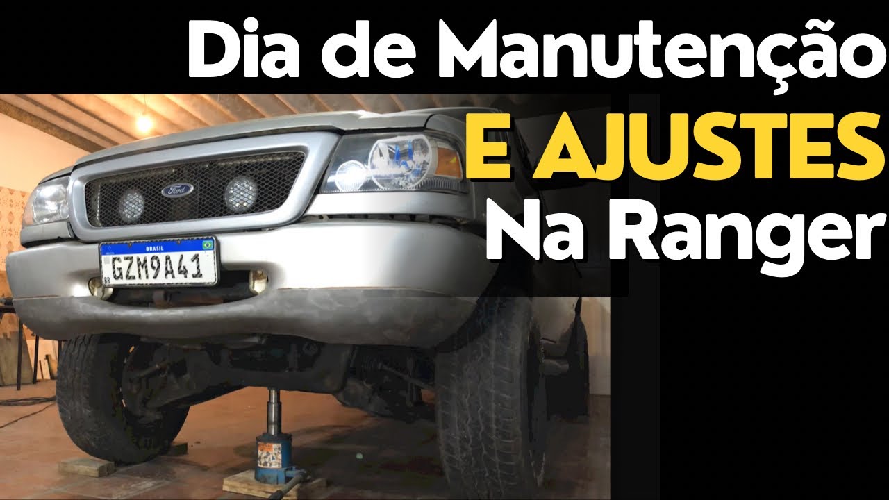 LEVANTANDO a Frente da Ranger e Regulando folga do Rolamento de Roda