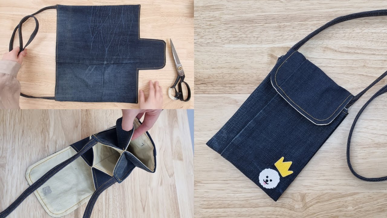 DIY Сделать кроссбоди из старых джинсов очень просто