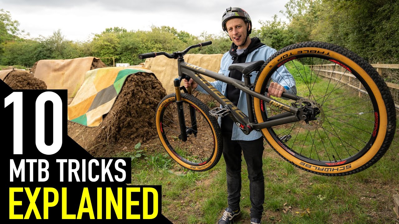 10 MTB DIRT JUMP TRICKS EXPLAINED!!