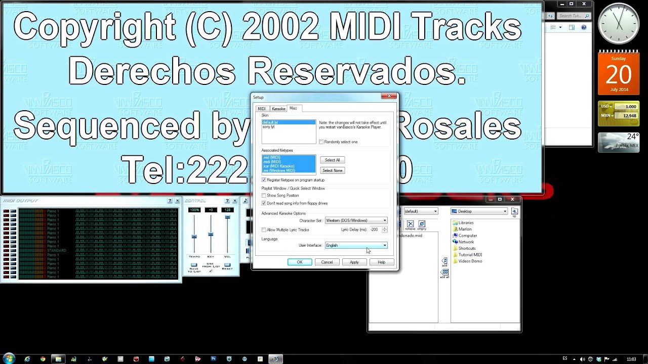 Tutorial para configurar VanBasco y VirtualMIDISynth