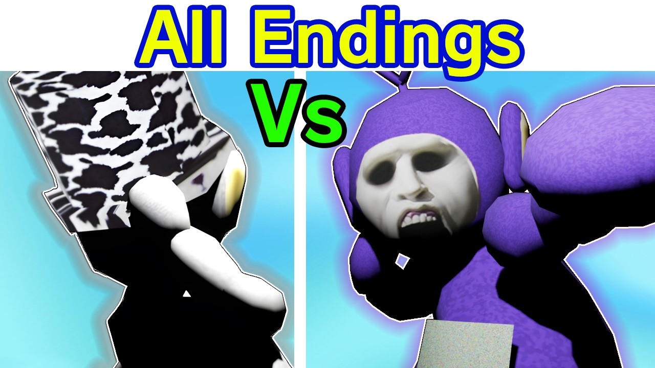 FNF Nocturnal Protocol - Myths of Tubbyland All Endings (Friday Night Funkin' Fan Mod) Slendytubbies